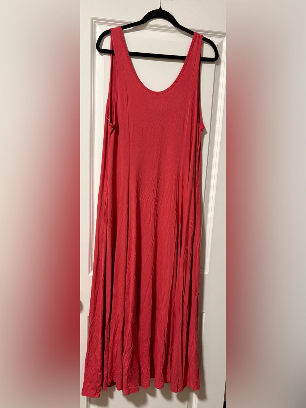 Ava & Viv Coral Red Sleeveless Maxi Dress
